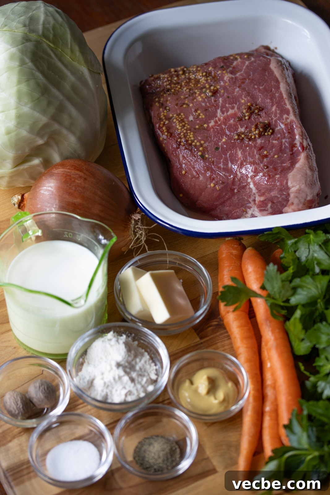 Pan-Seared Corned Beef with Parsley Cream Sauce 2 Corned Beef with Parsley Sauce