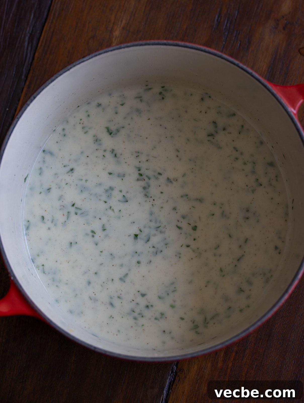 Pan-Seared Corned Beef with Parsley Cream Sauce 5 Parsley sauce