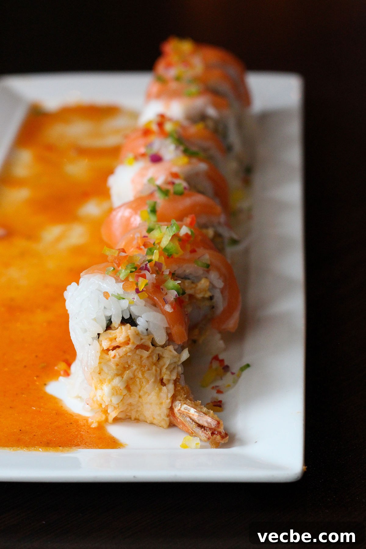 Edoko Sushi Richardson Review with Menu Highlights 6 Ocean Beauty sushi roll at Edoko in Richardson, Texas - photo by Kelly Kirkendoll