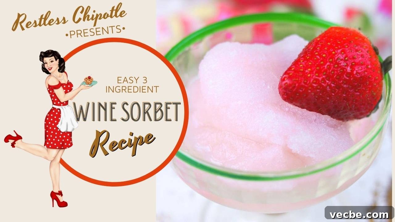 How to Make Wine Sorbet: Recipe and Tips 5 Cover for the wine sorbet video.