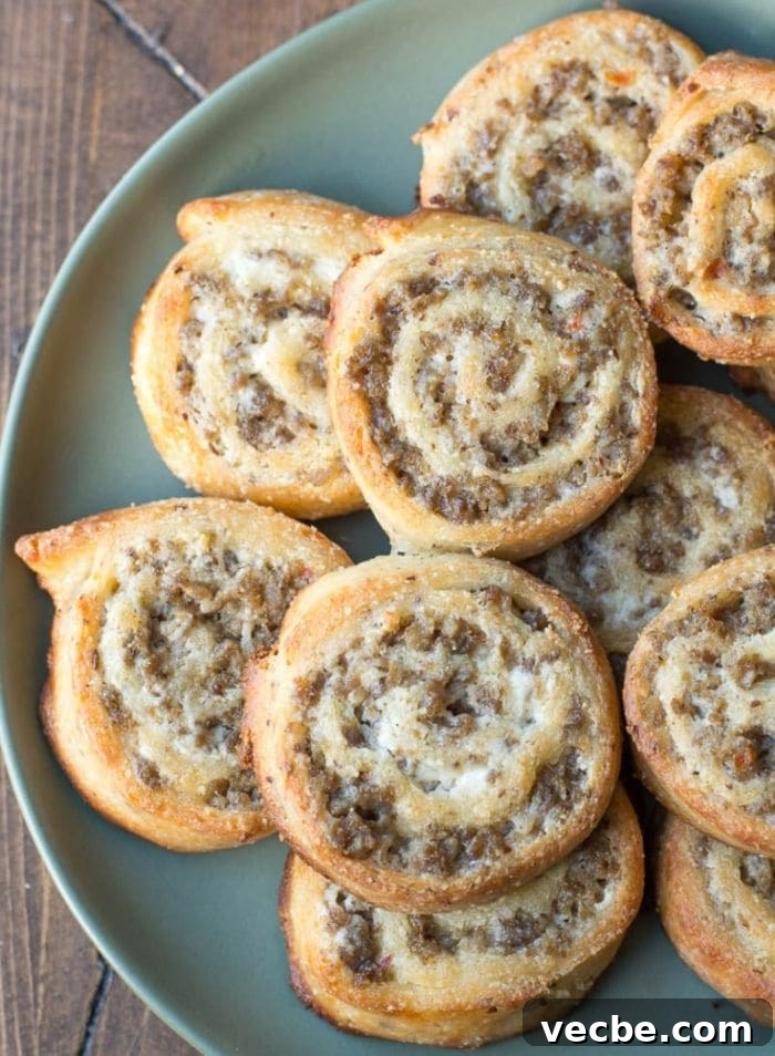 20 High Protein Snack Recipes That Keep You Full 18 Keto sausage cream cheese pinwheels