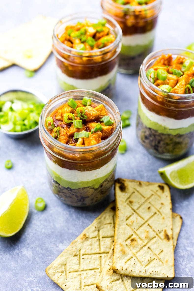 20 High Protein Snack Recipes That Keep You Full 23 Buffalo chicken salsa dip jars