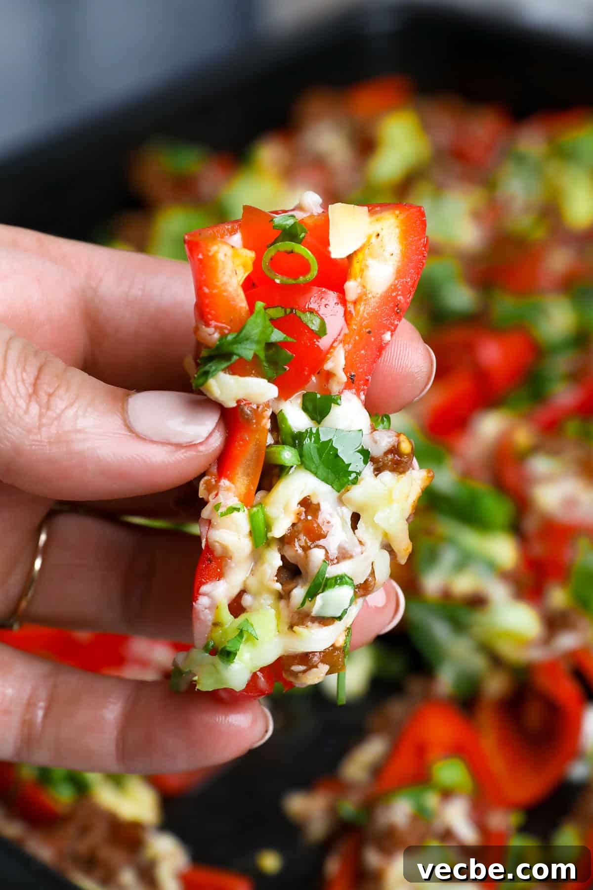 20 High Protein Snack Recipes That Keep You Full 9 Mini pepper nachos