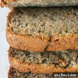 Moist Banana Bread Recipe with Ripe Bananas 14 Super moist banana bread recipe
