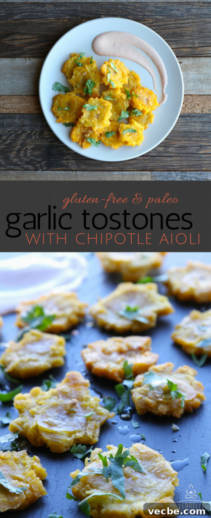 Crispy Garlic Tostones with Smoky Chipotle Aioli Recipe 5 tostones