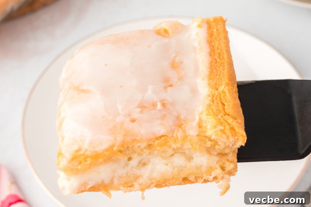 Flaky Cheese Danish Recipe 5 cheese danish square on spatula