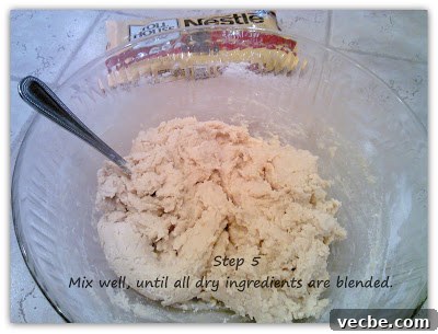 Chocolate chip cookie dough step 5