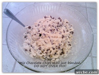 Chocolate chip cookie dough step 7