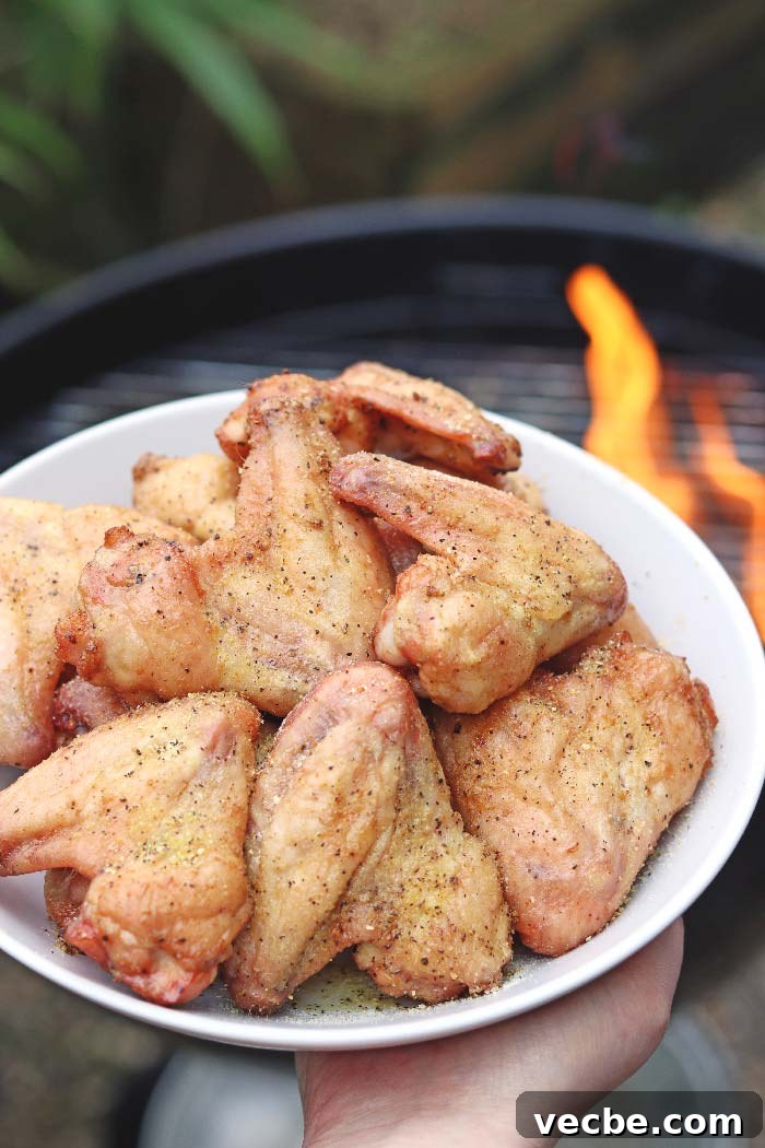 Smoked Lemon Pepper Chicken Wings 6 smoked lemon pepper chicken wings