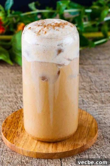 Pumpkin Pie Spice Recipe: Make 1 Tablespoon at Home 7 A tall glass of pumpkin cream cold brew garnished with pumpkin pie spice.