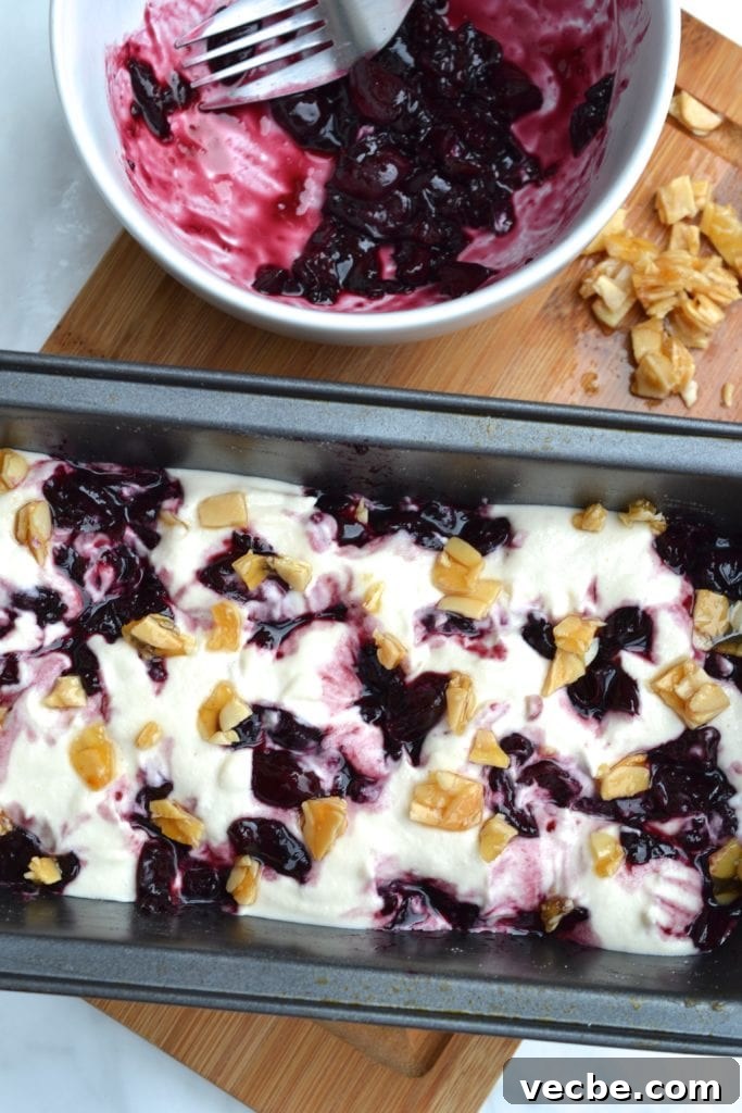 Cherry Ripple & Almond Crunch Ice Cream | Every Last Bite Cherry Ripple & Almond Crunch Ice Cream