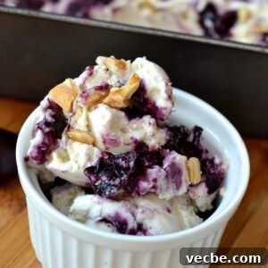 Cherry Ripple Ice Cream with Almond Crunch 2 Cherry Ripple & Almond Crunch Ice Cream