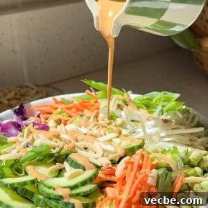 Crunchy Thai Salad with Creamy Peanut Dressing 5 Crunchy Thai salad with peanut dressing.
