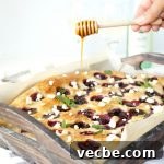 cherry honey goat cheese focaccia | The Baking Fairy #21andup #ad #CavitWines #LoveItShareIt