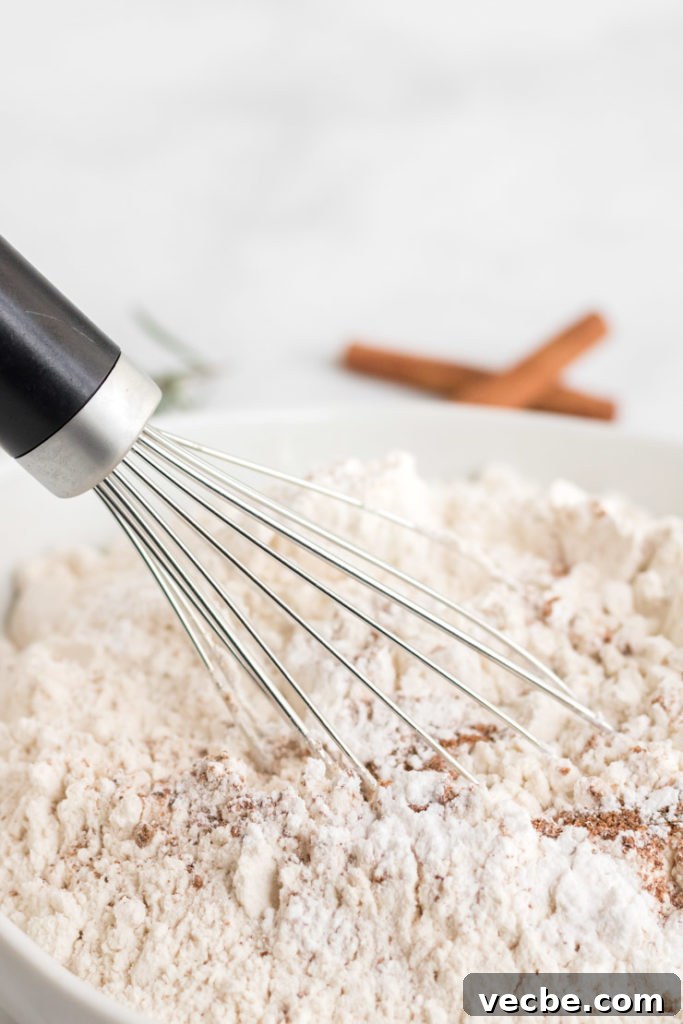 Soft Eggnog Cookies with Warm Holiday Spices 5 Preparing eggnog cookie ingredients.