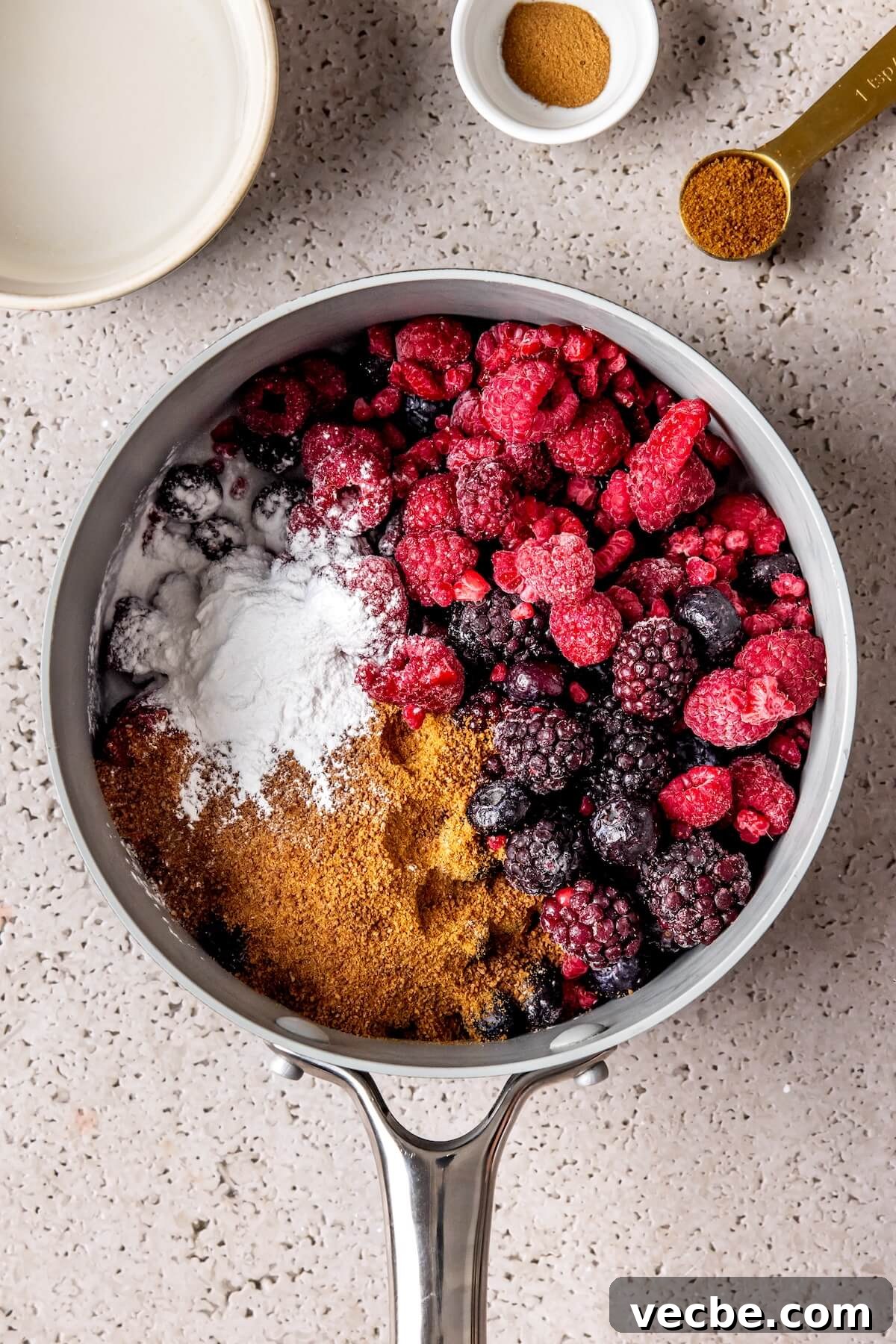 Mixed Berry Cobbler Gluten Free Dairy Free Refined Sugar Free 8 How to Make Gluten-Free Mixed Berry Cobbler Step 4 - Olivia Adriance