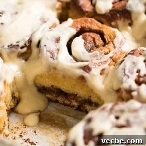 Freshly glazed keto cinnamon rolls