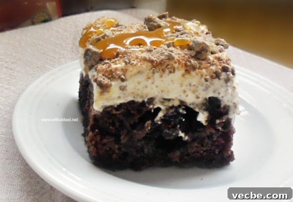 Double Chocolate Toffee Poke Cake Double Chocolate Toffee Poke Cake