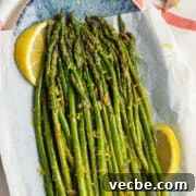 Lemon garlic asparagus.