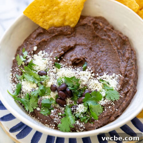Zesty Black Bean Dip with Lime and Cilantro 5 black bean dip