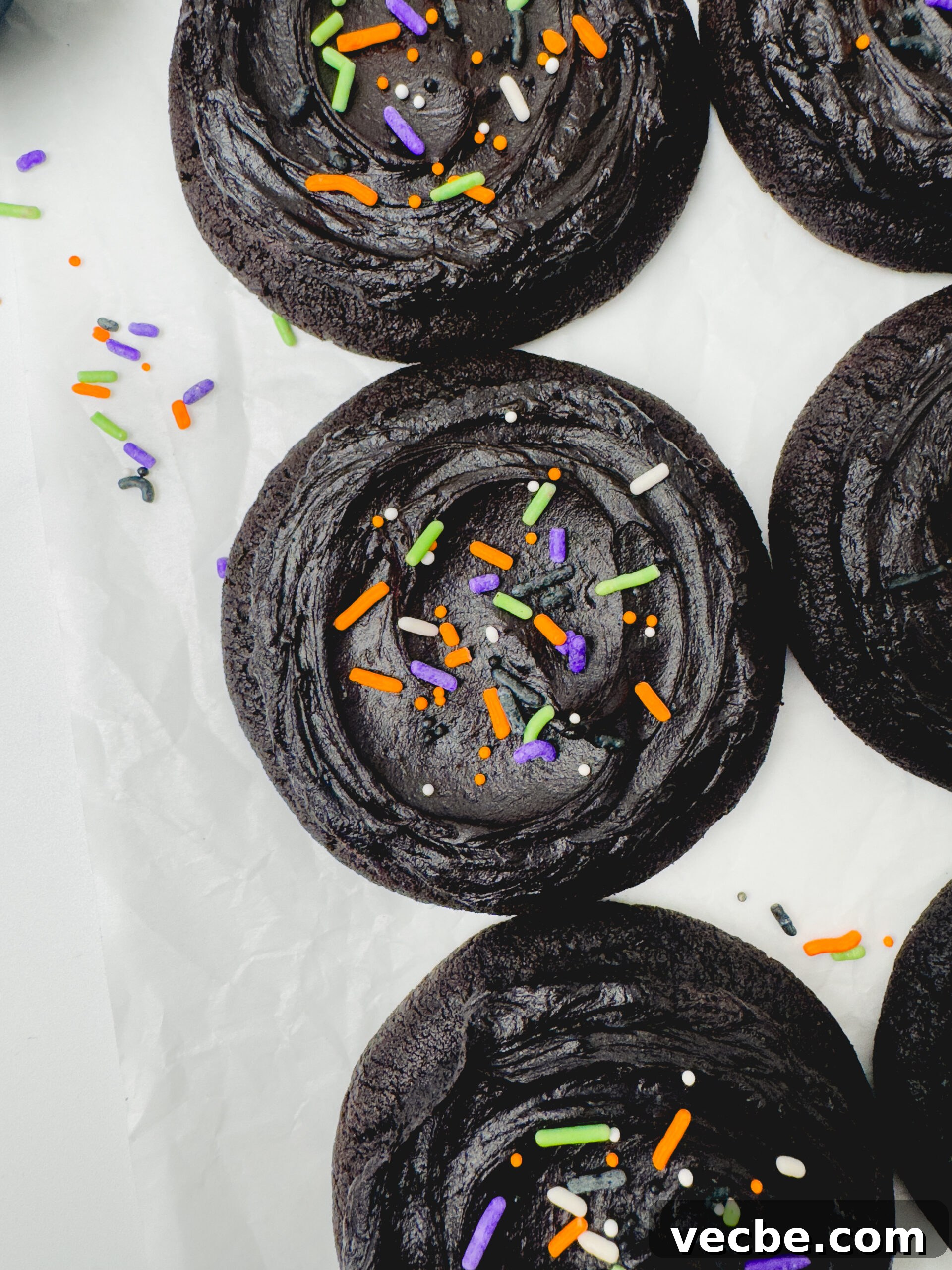 Frosted Black Cocoa Cookies Recipe 8 Final batch of black cocoa cookies