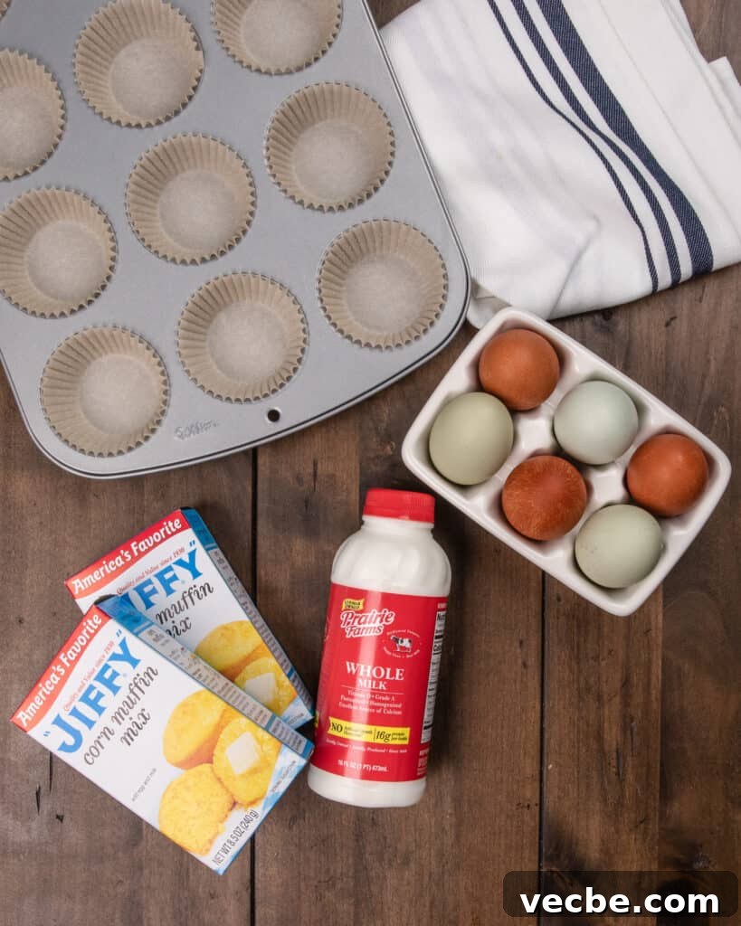 Savory Cornbread Cupcakes Topped with Mashed Potatoes Recipe 3 Cornbread muffins