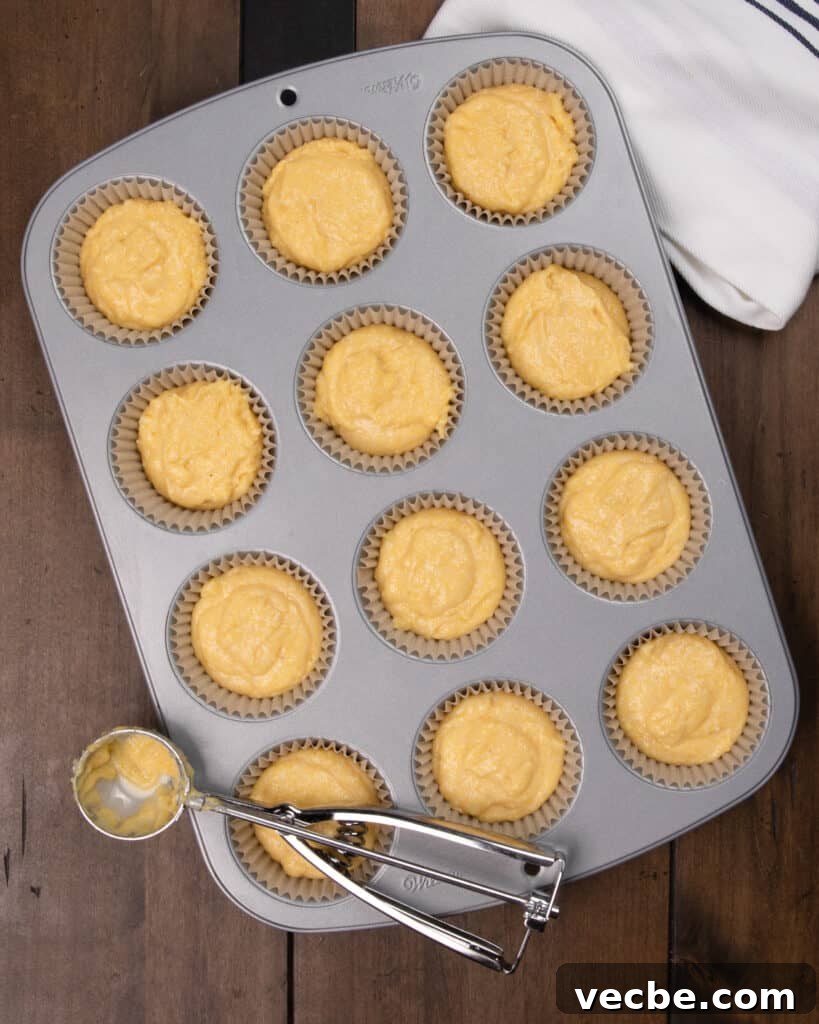 Savory Cornbread Cupcakes Topped with Mashed Potatoes Recipe 4 Pro tip: Use an ice cream scoop