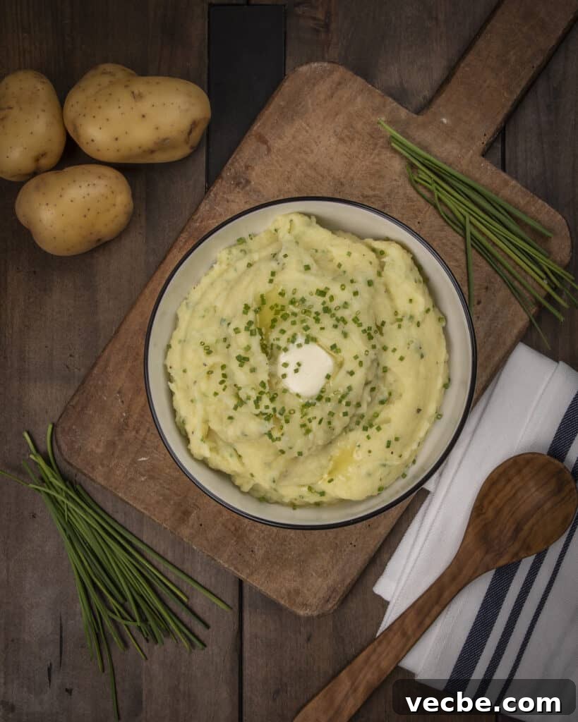 Savory Cornbread Cupcakes Topped with Mashed Potatoes Recipe 5 mashed potatoes with butter and chives