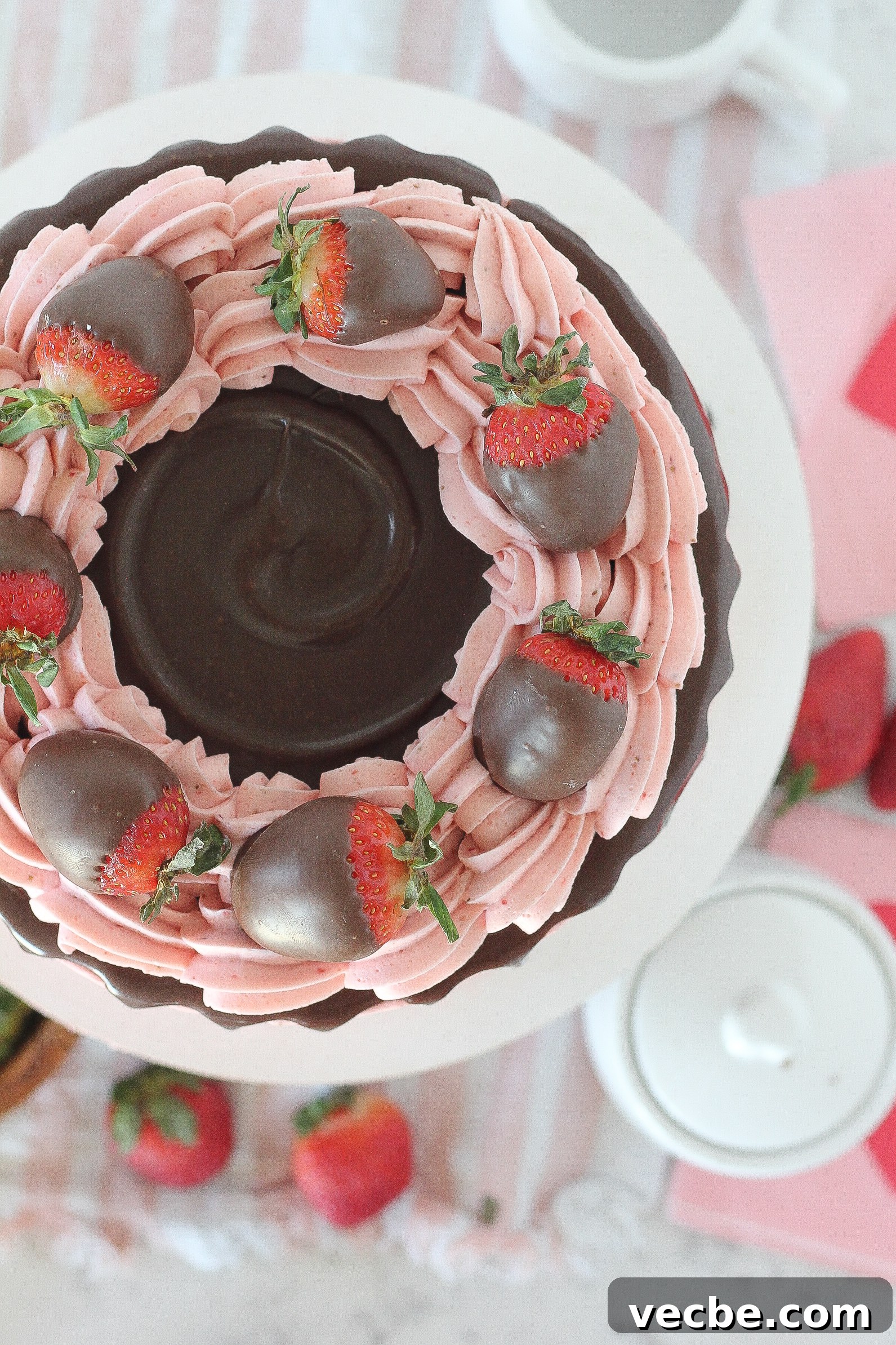 Decadent Chocolate Strawberry Layer Cake Recipe 4 Chocolate cake batter