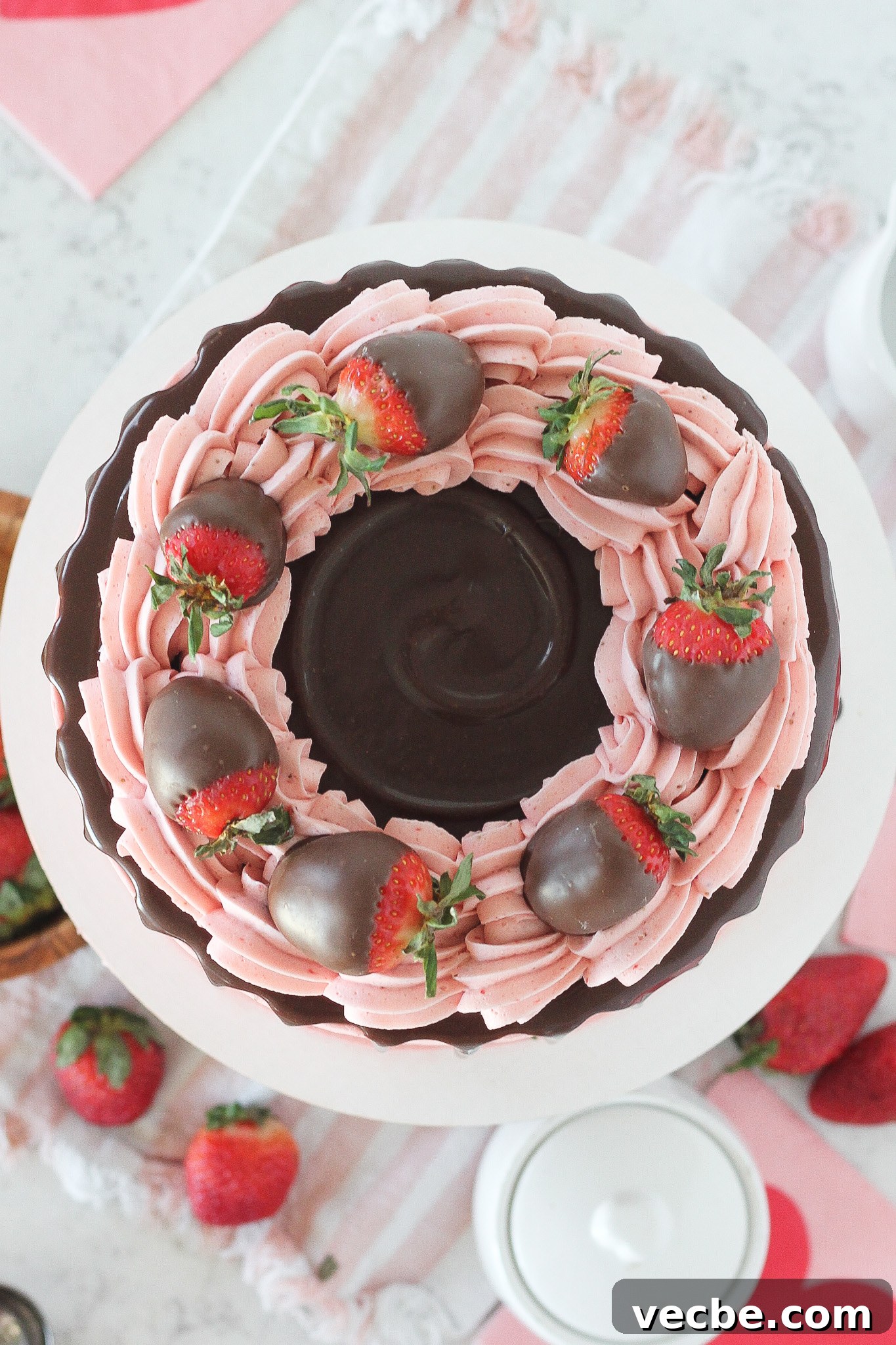 Decadent Chocolate Strawberry Layer Cake Recipe 6 Strawberry buttercream