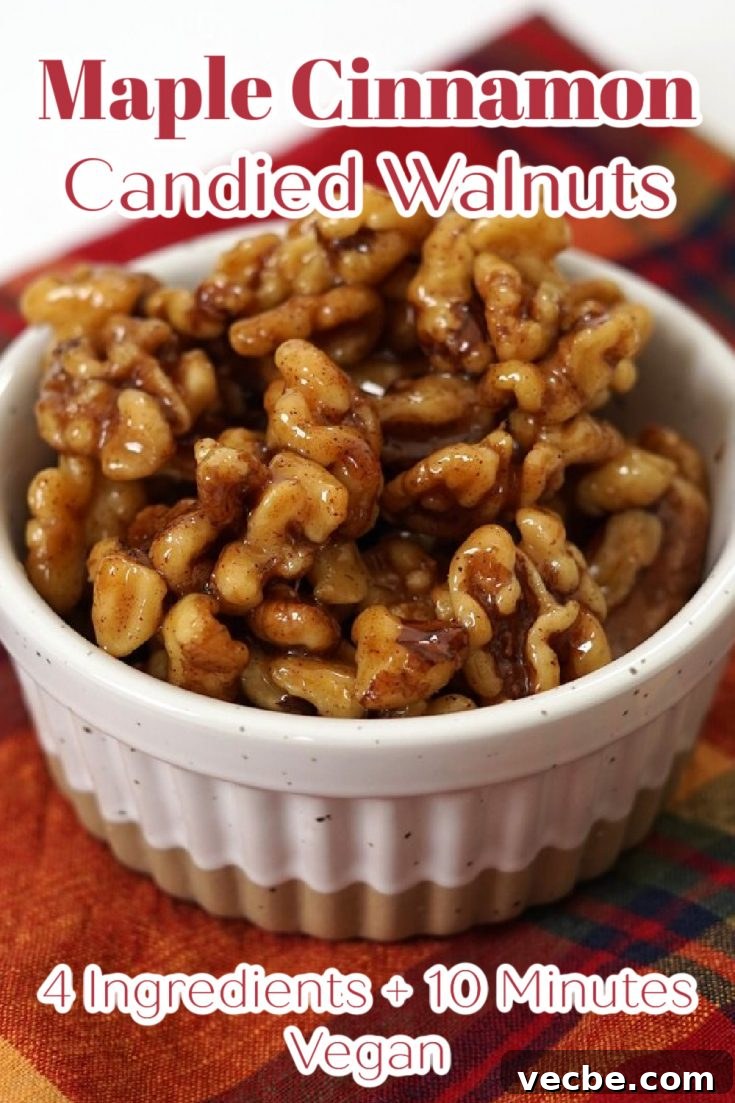 Maple Cinnamon Candied Walnuts