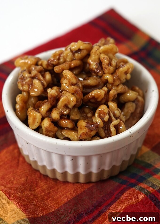Maple Cinnamon Candied Walnuts