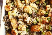 Savory Ciabatta and Pork Sausage Stuffing