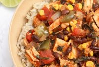 Tex-Mex Chicken and Vegetable Enchilada Bowls