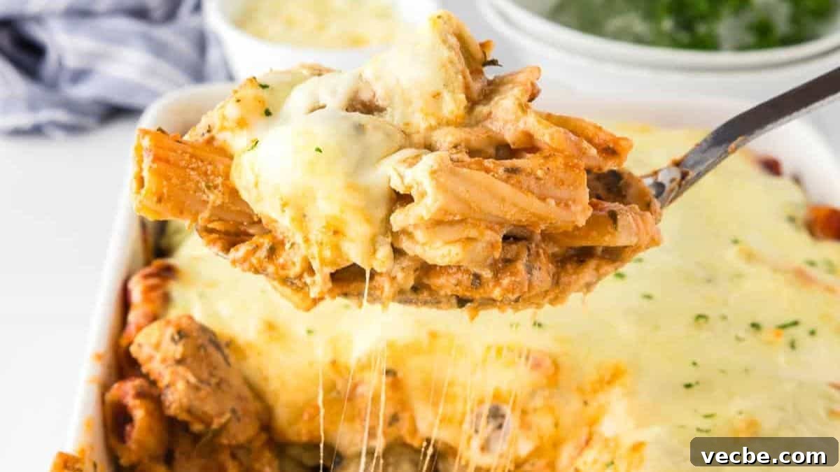 11 Comfort Foods That Will Make You Abandon Your Diet 5 Cheesy Baked Chicken Rigatoni Pasta