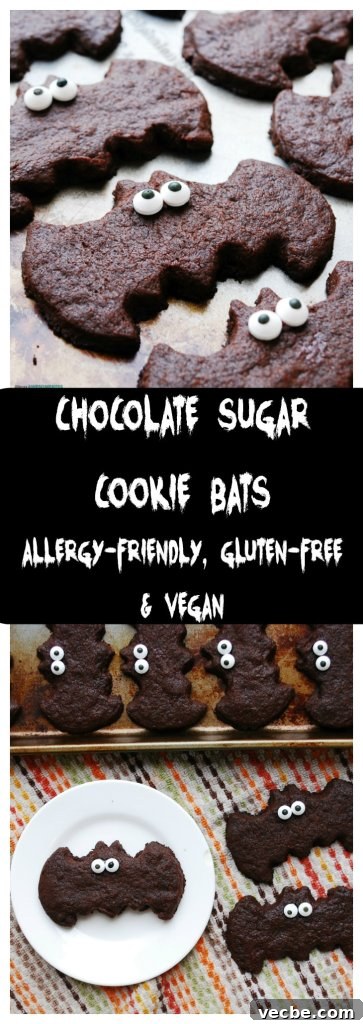 Allergy Friendly Chocolate Sugar Cookie Bats for Halloween 9 Allergy-friendly Chocolate Sugar Cookie Bats Recipe