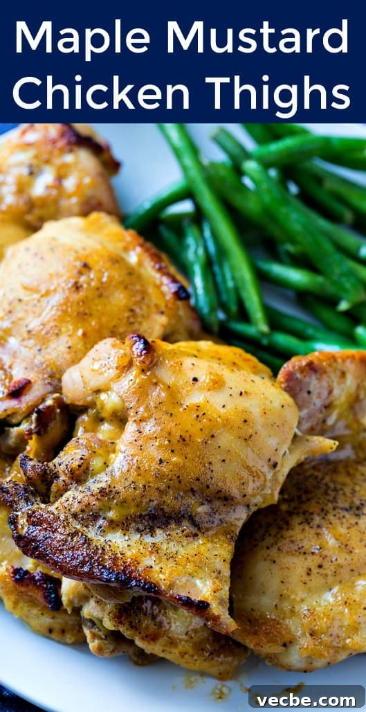 Maple Mustard Chicken Thighs with Crispy Skin 6 Maple Mustard Chicken Thighs #healthy #glutenfree