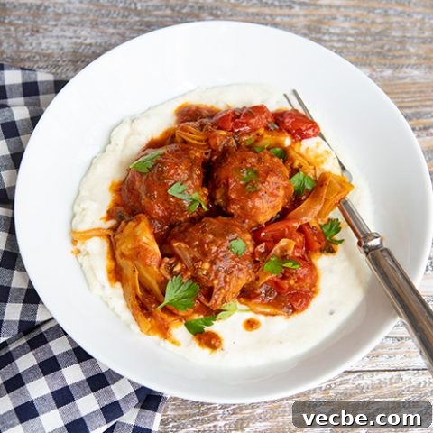 Lamb Meatballs in Artichoke Ragu