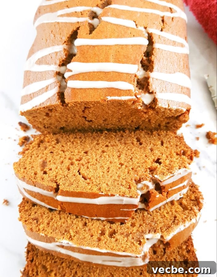 Glazed Sour Cream Gingerbread Loaf Recipe 2 Glazed Sour Cream Gingerbread Loaf - Soft, moist, fluffy, & perfectly spiced molasses bread. This recipe is simple and easy to make.