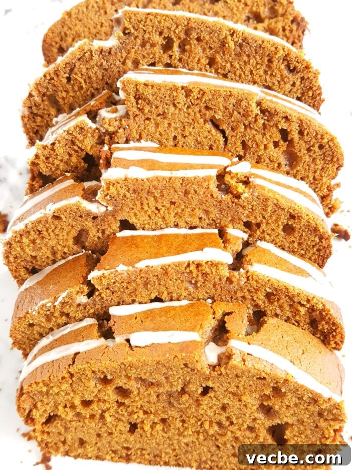 Glazed Sour Cream Gingerbread Loaf Recipe 4 Moist gingerbread loaf with vanilla glaze