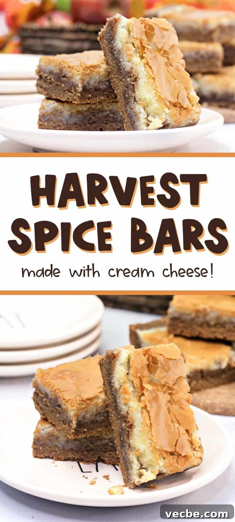Autumn Harvest Spice Bars with Maple and Cinnamon 7 harvest spice bars pinterest image