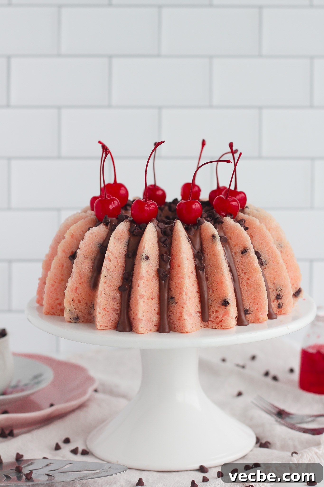 Cherry Chocolate Chip Bundt Cake